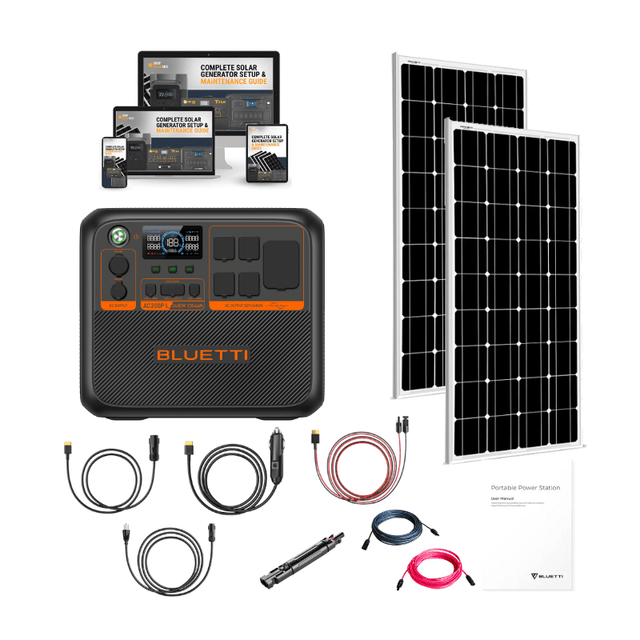 Bluetti AC200PL - 2,400W / 2,304Wh Portable Power Station + Choose Your Custom Your Custom Bundle | Complete Solar Generator Kit - ShopSolar.com