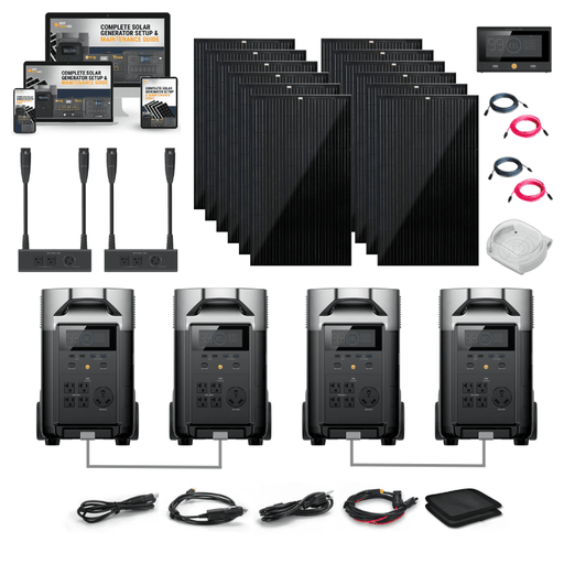 EcoFlow DELTA PRO 120V / 240V Solar Kits - 7,200W Portable Power Station Setup + Choose Your Custom Bundle Option | Complete Solar Kit - ShopSolar.com