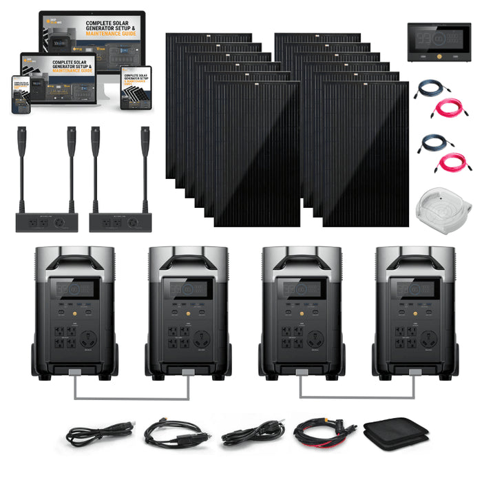 EcoFlow DELTA PRO 120V/240V Solar Kits - 7,200W Portable Power Station Setup + Choose Your Custom Bundle Option | Complete Solar Kit | 5-Year Warranty - ShopSolar.com