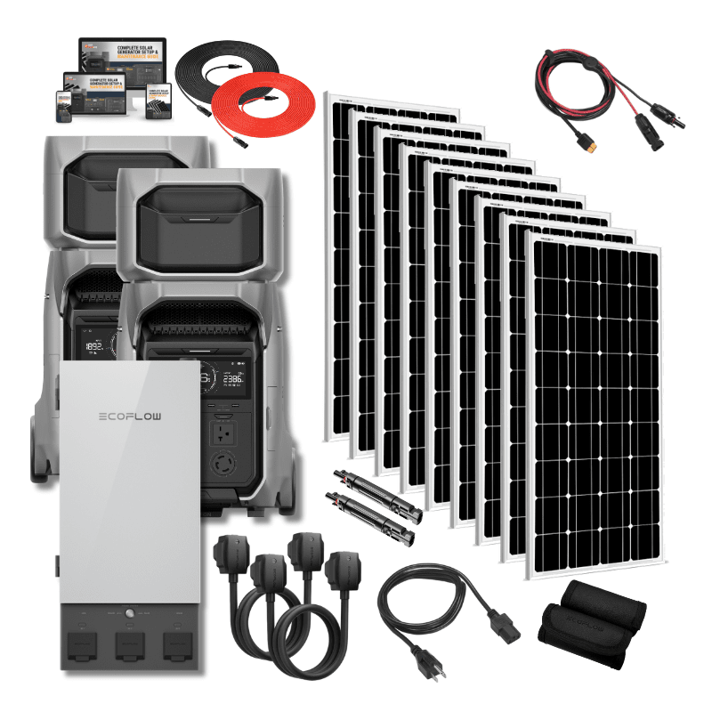 Delta Pro 3 Smart Home Kit [Smart Home Panel 2 and 10 x 200W Rigid Panels]