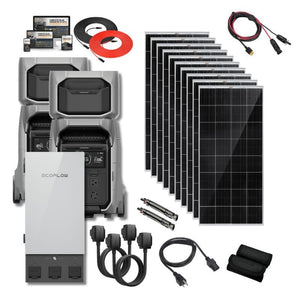 EcoFlow DELTA PRO 3 [DUAL Kits] - 8,192Wh / 8,000W Portable Power Station Kits | Choose Custom Bundle Option | Complete Solar Kit | 5-Year Warranty