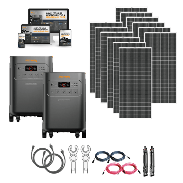 Jackery Explorer 5000 PLUS Dual Solar Generator Kits | 10kWh–60kWh | 7,200W–14,400W Output | 120V/240V Dual Voltage | 0ms UPS | 5-Year Warranty - ShopSolar: Complete Solar Kits + Lifetime Customer Support