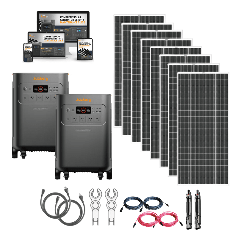 Jackery Explorer 5000 PLUS Dual Solar Generator Kits | 10kWh–60kWh | 7,200W–14,400W Output | 120V/240V Dual Voltage | 0ms UPS | 5-Year Warranty - ShopSolar: Complete Solar Kits + Lifetime Customer Support