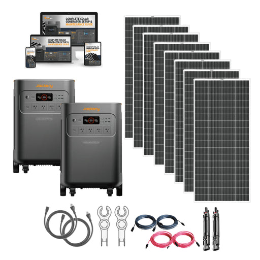Jackery Explorer 5000 PLUS Dual Solar Generator Kits | 10kWh–60kWh | 7,200W–14,400W Output | 120V/240V Dual Voltage | 0ms UPS | 5-Year Warranty - ShopSolar: Complete Solar Kits + Lifetime Customer Support