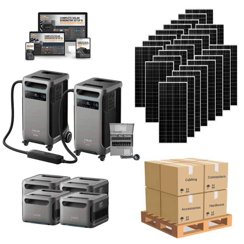 Anker F3800 [PLUS] Dual Kits - 7,680Wh / 6,000W | 120V/240V Output | 6,400W Solar Input | Choose Your Bundle Option | 5-Year Warranty - ShopSolar: Complete Solar Kits + Lifetime Customer Support
