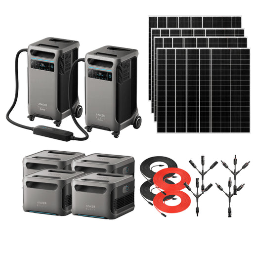 Anker F3800 [PLUS] Dual Kits - 7,680Wh / 6,000W | 120V/240V Output | 6,400W Solar Input | Choose Your Bundle Option | 5-Year Warranty - ShopSolar.com