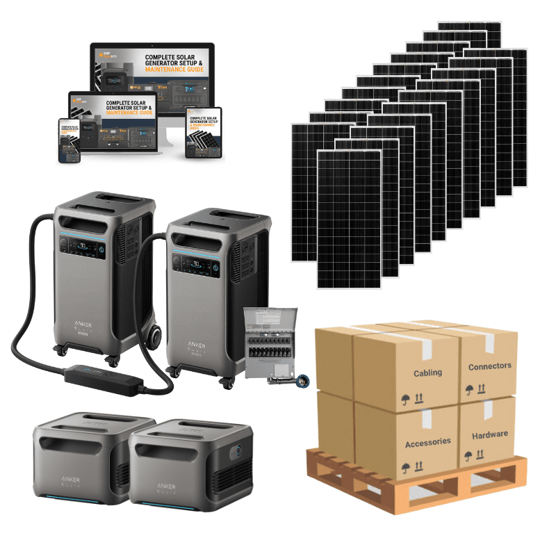 Anker F3800 [PLUS] Dual Kits - 7,680Wh / 6,000W | 120V/240V Output | 6,400W Solar Input | Choose Your Bundle Option | 5-Year Warranty - ShopSolar: Complete Solar Kits + Lifetime Customer Support