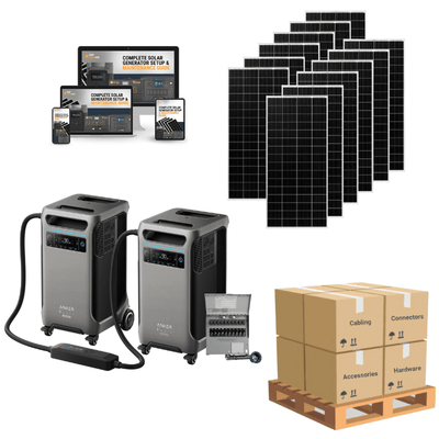 Anker F3800 [PLUS] Dual Kits - 7,680Wh / 6,000W | 120V/240V Output | 6,400W Solar Input | Choose Your Bundle Option | 5-Year Warranty - ShopSolar: Complete Solar Kits + Lifetime Customer Support