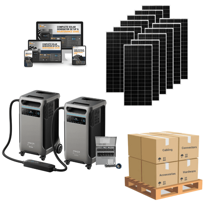 Anker F3800 [PLUS] Dual Kits - 7,680Wh / 6,000W | 120V/240V Output | 6,400W Solar Input | Choose Your Bundle Option | 5-Year Warranty - ShopSolar: Complete Solar Kits + Lifetime Customer Support