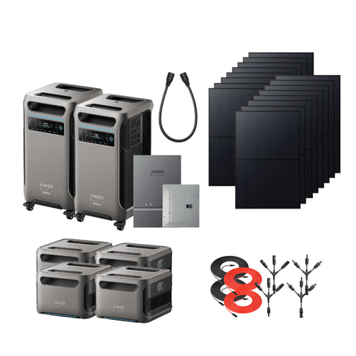 Anker F3800 [PLUS] Dual Kits - 7,680Wh / 6,000W | 120V/240V Output | 6,400W Solar Input | Choose Your Bundle Option | 5-Year Warranty - ShopSolar.com