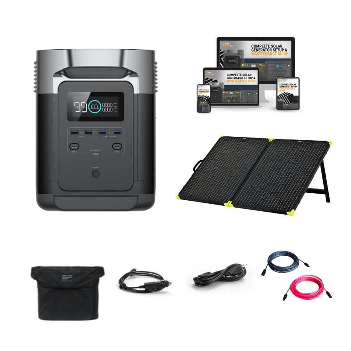 EcoFlow DELTA 1,000 | 1600W / 1000Wh Portable Power Station + Choose Your  Custom Bundle | Complete Solar Kit