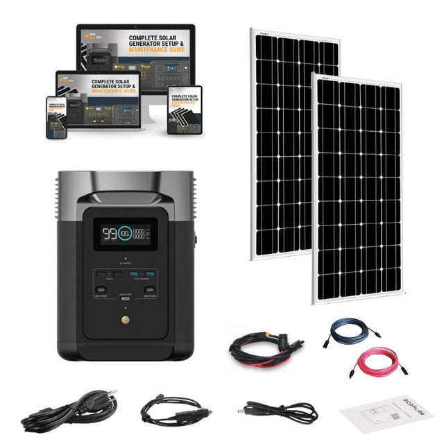 EcoFlow DELTA [2] Solar Kits - 1,800W / 1,024wH Portable Solar Power Station + Choose Your Custom Bundle | Complete Solar Generator Kit | 2023 Model - ShopSolar.com