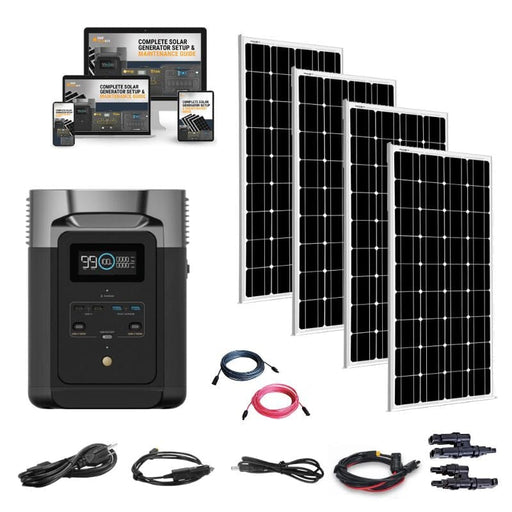 EcoFlow DELTA [2] Solar Kits - 1,800W / 1,024wH Portable Solar Power Station + Choose Your Custom Bundle | Complete Solar Generator Kit | 2023 Model - ShopSolar.com