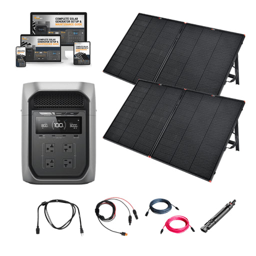 EcoFlow DELTA 3 Max Plus – 2,048Wh / 3,000W Portable Power Station + Choose Custom Solar Panel Bundle Option | 5-Year Warranty | Complete Solar Kit - ShopSolar: Complete Solar Kits + Lifetime Customer Support
