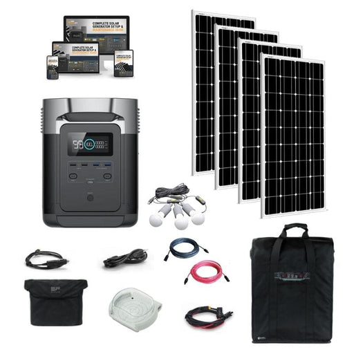 EcoFlow DELTA 1,800W / 1,300Wh Solar Kits - Portable Power Station + Choose Your Custom Bundle | Complete Solar Generator Kit - ShopSolar.com