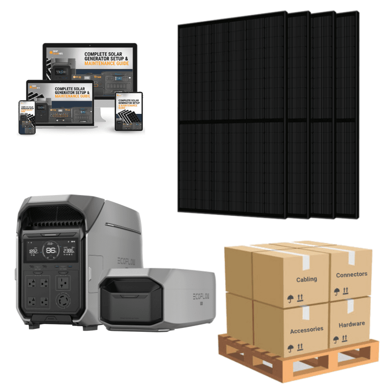 EcoFlow DELTA Pro 3 + Extra Battery + Solar Panels | 8,192Wh | 4,000W 120/240V | UL9540 Certified | 3 Solar Kit Options | 5-Year Warranty - ShopSolar: Complete Solar Kits + Lifetime Customer Support