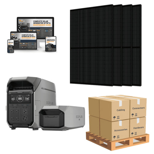 EcoFlow DELTA Pro 3 + Extra Battery + Solar Panels | 8,192Wh | 4,000W 120/240V | UL9540 Certified | 3 Solar Kit Options | 5-Year Warranty - ShopSolar: Complete Solar Kits + Lifetime Customer Support