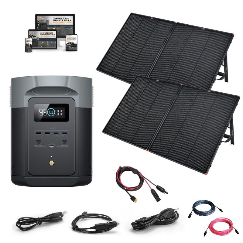 EcoFlow DELTA 2 [MAX] - 2,400W / 2,048Wh Portable Power Station + Choose Your Custom Bundle | Complete Solar Kit | 2023 DELTA 2 MAX Model
