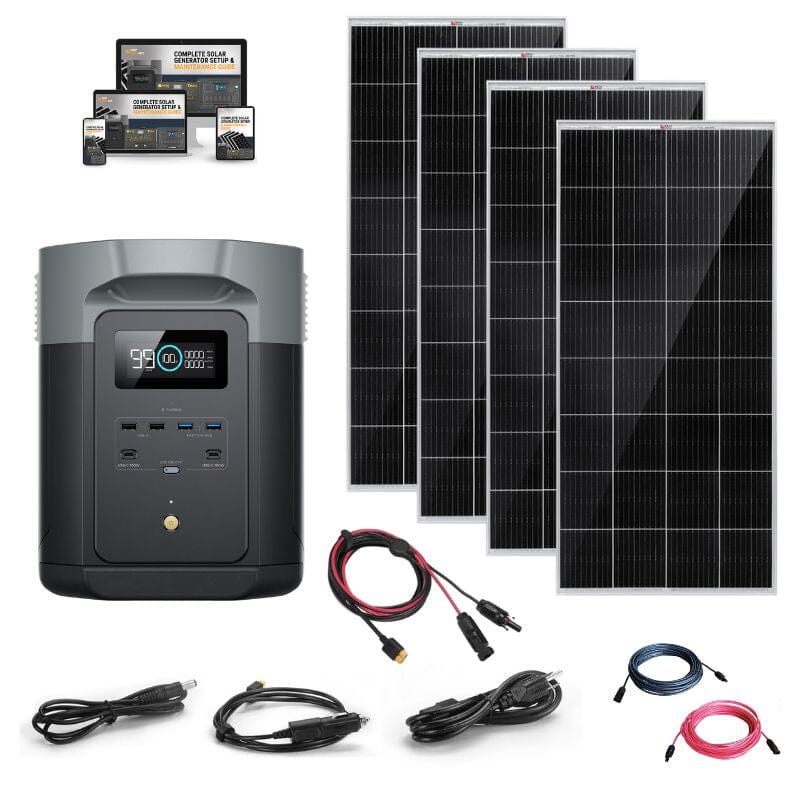 EcoFlow DELTA 2 [MAX] - 2,400W / 2,048Wh Portable Power Station + Choose Your Custom Bundle | Complete Solar Kit | 2023 DELTA 2 MAX Model