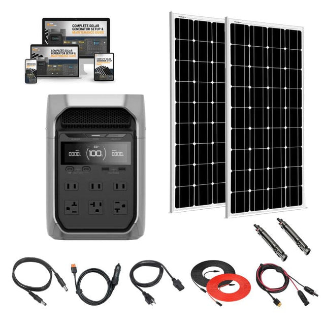 Ecoflow DELTA 3 PLUS - 1,800W / 1,024Wh Portable Power Station + Choose Custom Solar Panel Bundle Option | 5-Year Warranty | Complete Solar Kit - ShopSolar.com