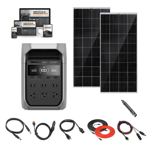 Ecoflow DELTA 3 PLUS - 1,800W / 1,024Wh Portable Power Station + Choose Custom Solar Panel Bundle Option | 5-Year Warranty | Complete Solar Kit - ShopSolar.com