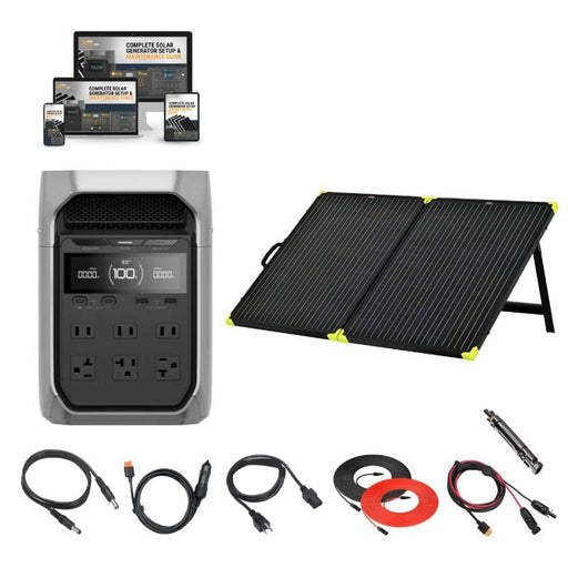 Ecoflow DELTA 3 PLUS - 1,800W / 1,024Wh Portable Power Station + Choose Custom Solar Panel Bundle Option | 5-Year Warranty | Complete Solar Kit - ShopSolar.com