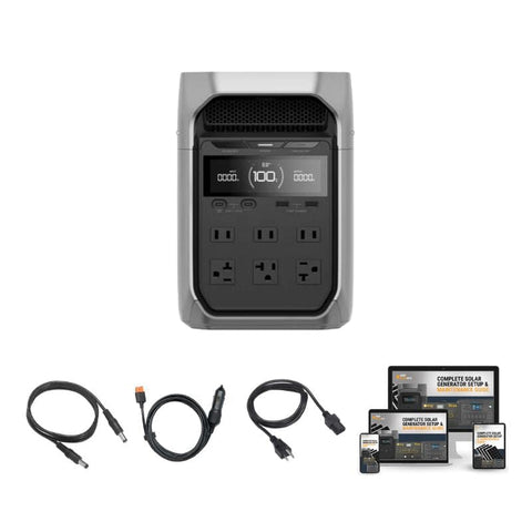 Ecoflow DELTA 3 PLUS 1,024Wh Portable Power Station + Choose Custom Solar Panel Bundle Option | 5-Year Warranty | Complete Solar Kit