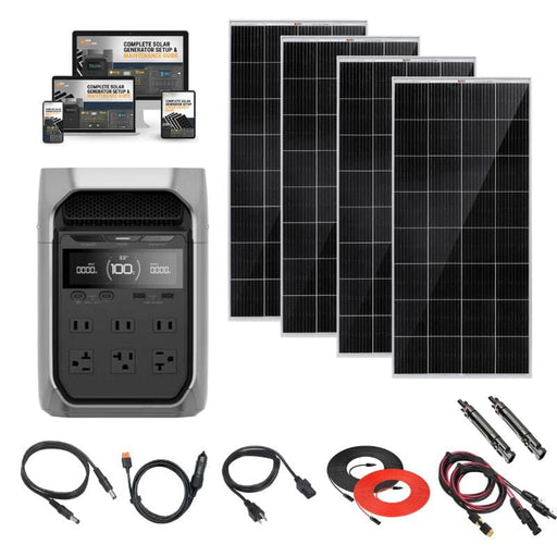 Ecoflow DELTA 3 PLUS - 1,800W / 1,024Wh Portable Power Station + Choose Custom Solar Panel Bundle Option | 5-Year Warranty | Complete Solar Kit