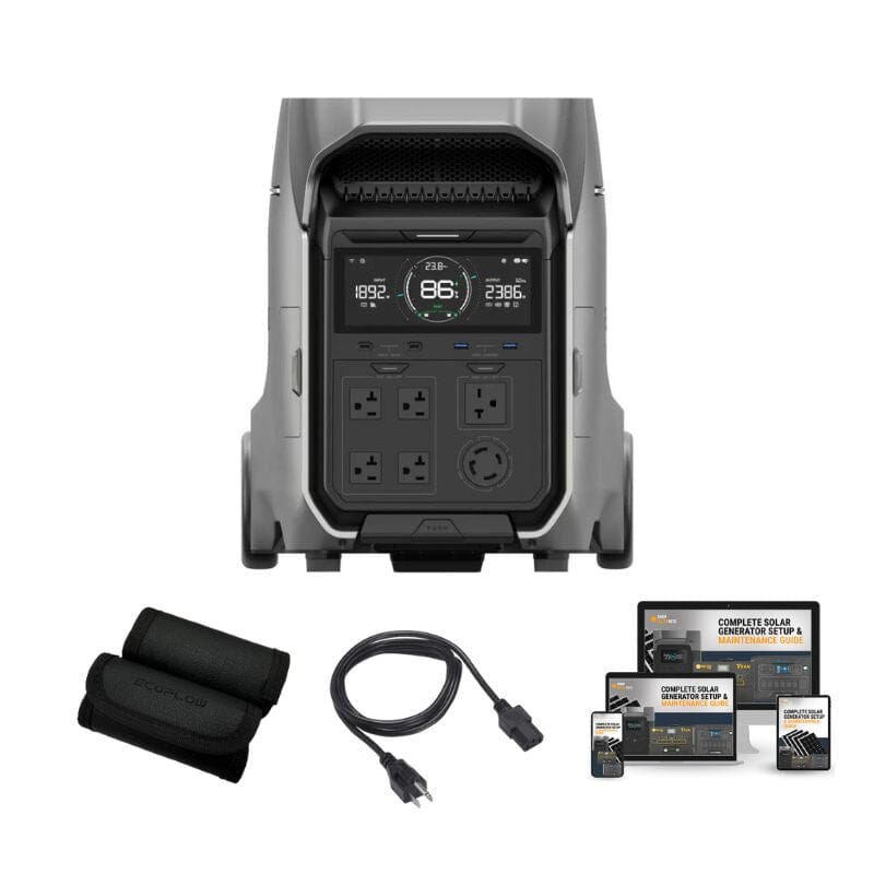 EcoFlow DELTA PRO 3 - 4,096Wh / 4,000W Portable Power Station + Choose Custom Solar Panel Bundle Option | 5-Year Warranty | Complete Solar Kit - ShopSolar.com