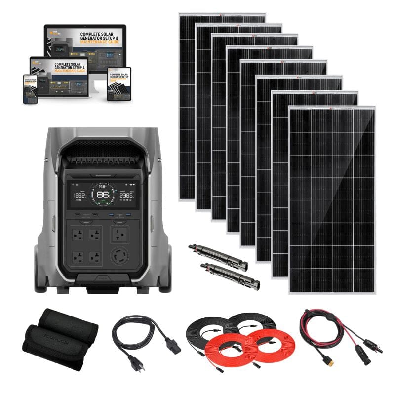 EcoFlow DELTA PRO 3 - 4,096Wh / 4,000W Portable Power Station + Choose Custom Solar Panel Bundle Option | 5-Year Warranty | Complete Solar Kit