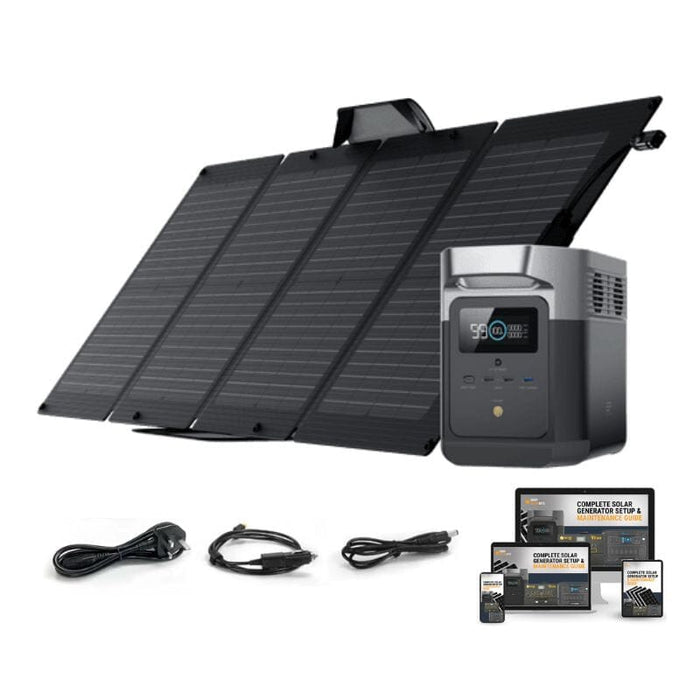 EcoFlow DELTA Max 1600 Solar Generator + 2 (Two) 100W Flexible