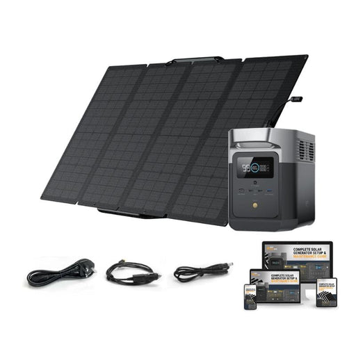 EcoFlow DELTA 2 1000Wh Portable Power Station w/ 160W Solar Panel 