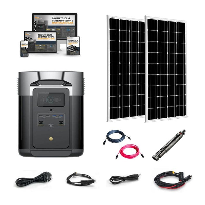 EcoFlow DELTA [MAX] Solar Kits - 2,400W / 2,016Wh Portable Power Station + Choose Your Custom Bundle | Complete Solar Generator Kit - ShopSolar.com