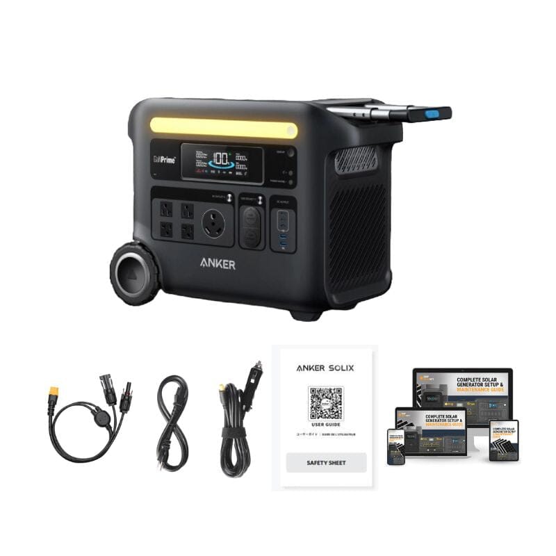 Anker Solix F2600 - 2,560Wh / 2,400W Portable Power Station + Choose Your Custom Bundle | Complete Solar Kit