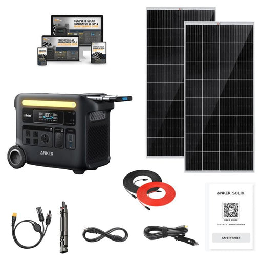 Anker Solix F2600 2,560Wh / 2,400W Portable Power Station + Choose Your Custom Bundle | Complete Solar Kit - ShopSolar.com