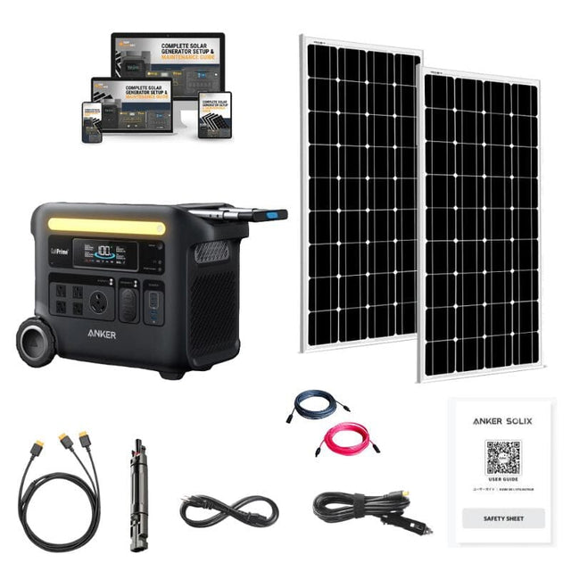 Anker Solix F2600 2,560Wh / 2,400W Portable Power Station + Choose Your Custom Bundle | Complete Solar Kit - ShopSolar.com