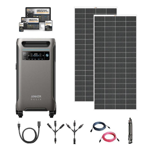 Anker SOLIX F3800 - 3,840Wh / 6,000W Solar Power Station | 120/240V + Choose Your Custom Bundle | Complete Solar Kit
