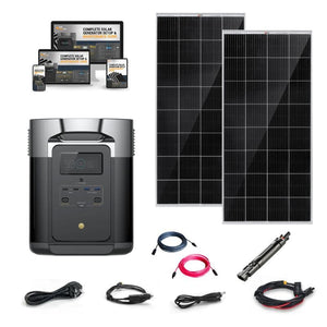 EcoFlow DELTA [MAX] Solar Kits - 2,400W / 2,016Wh Portable Power Station + Choose Your Custom Bundle | Complete Solar Generator Kit