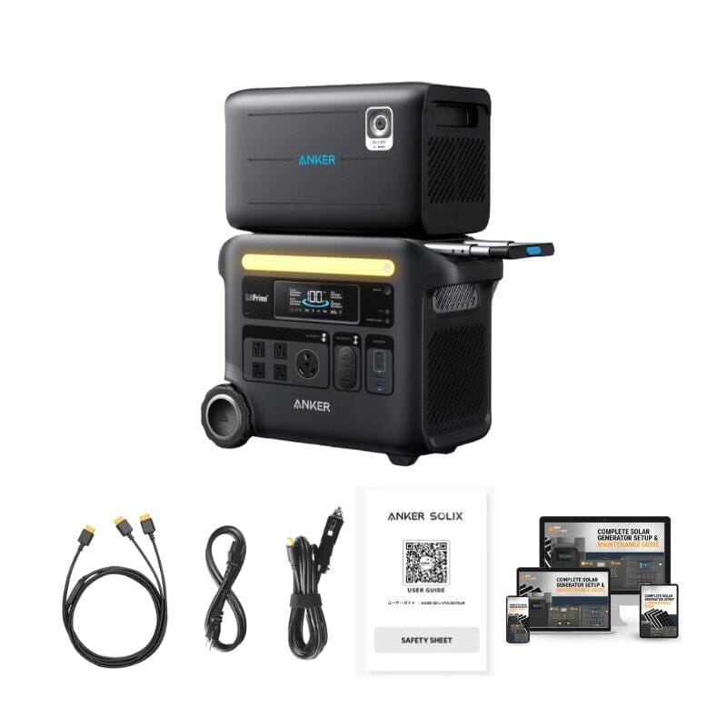 Anker Solix F2600 - 4,608Wh / 2,400W Portable Power Station with Expansion Battery - ShopSolar.com