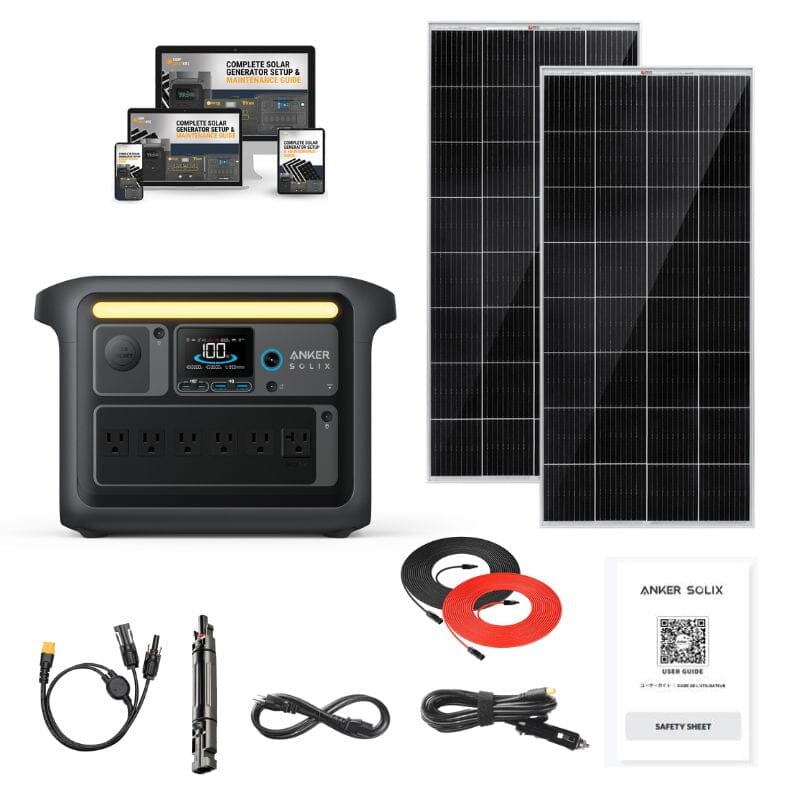 Anker SOLIX C1000X 1056Wh / 1800W Portable Power Station + Choose Your Custom Bundle | Complete Solar Kit - ShopSolar: Complete Solar Kits + Lifetime Customer Support