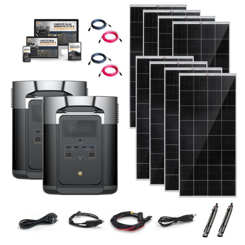 EcoFlow DELTA [MAX] Solar Kits - 2,400W / 2,016Wh Portable Power Station + Choose Your Custom Bundle | Complete Solar Generator Kit