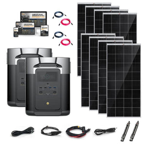EcoFlow DELTA [MAX] Solar Kits - 2,400W / 2,016Wh Portable Power Station + Choose Your Custom Bundle | Complete Solar Generator Kit