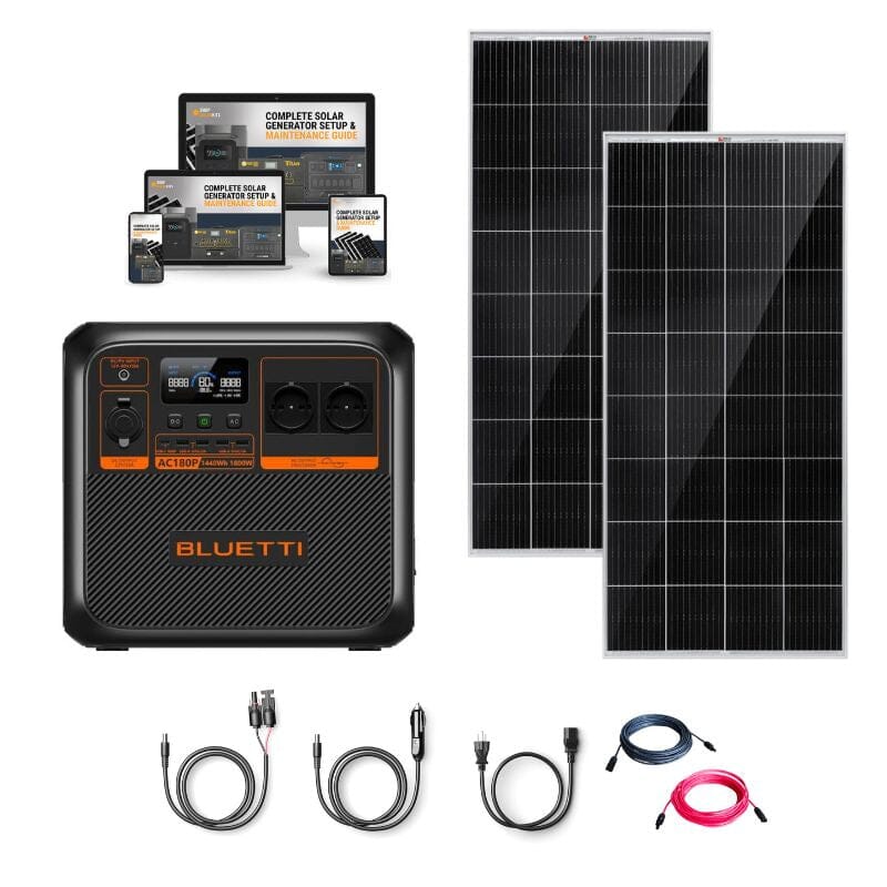 BLUETTI Premium 150 [AC180P] Portable Power Station + Choose Your Custom Your Custom | 3,500 Cycles | 5‑Year Warranty | Complete Solar Generator Kit