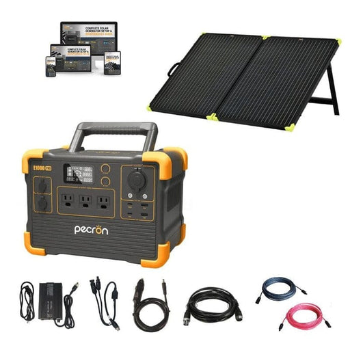 Pecron E1000 PRO 200W / 1000Wh Portable Power Station + Choose Your Custom Bundle | Complete Solar Generator Kit - ShopSolar.com