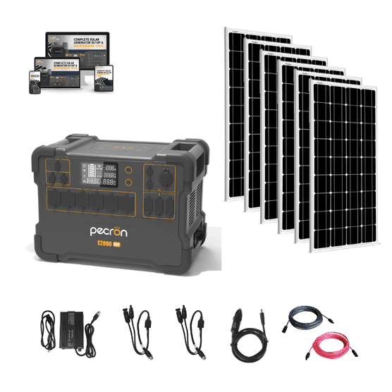 Pecron E2000LFP [Expandable] 2000W / 1,920Wh Portable Power Station + Choose Your Custom Bundle | Complete Solar Generator Kit| Up to 8064Wh Capacity - ShopSolar.com