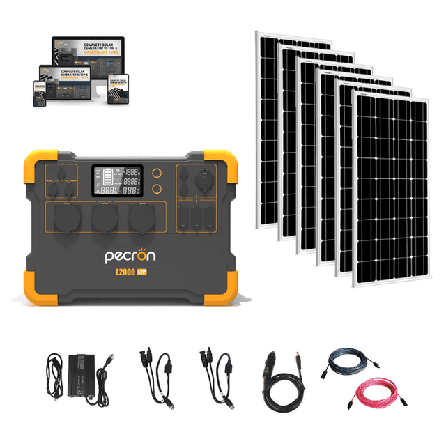 Pecron E2000LFP [Expandable] 2000W / 1,920Wh Portable Power Station + Choose Your Custom Bundle | Complete Solar Generator Kit| Up to 8064Wh Capacity - ShopSolar.com