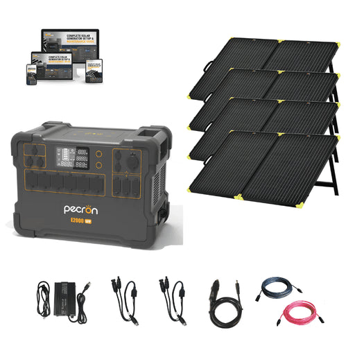 Pecron E2000LFP [Expandable] 2000W / 1,920Wh Portable Power Station + Choose Your Custom Bundle | Complete Solar Generator Kit| Up to 8064Wh Capacity - ShopSolar.com