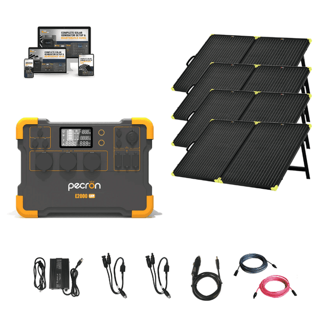 Pecron E2000LFP [Expandable] 2000W / 1,920Wh Portable Power Station + Choose Your Custom Bundle | Complete Solar Generator Kit| Up to 8064Wh Capacity - ShopSolar.com