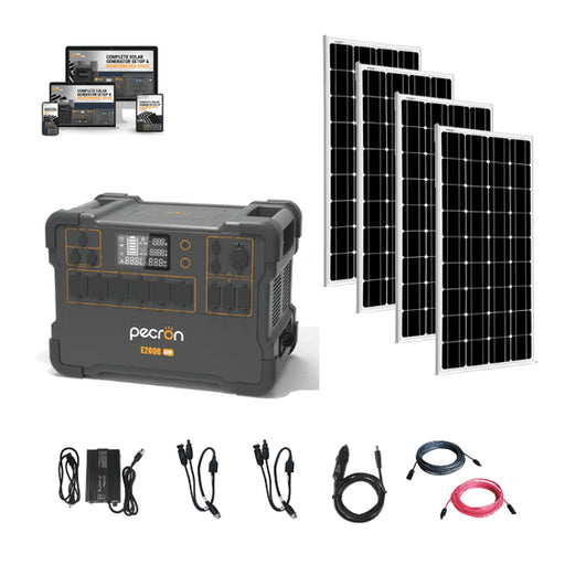 Pecron E2000LFP [Expandable] 2000W / 1,920Wh Portable Power Station + Choose Your Custom Bundle | Complete Solar Generator Kit| Up to 8064Wh Capacity - ShopSolar.com