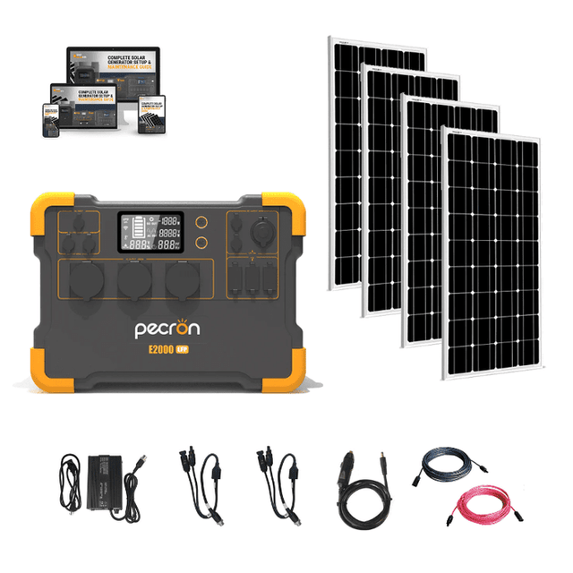 Pecron E2000LFP [Expandable] 2000W / 1,920Wh Portable Power Station + Choose Your Custom Bundle | Complete Solar Generator Kit| Up to 8064Wh Capacity - ShopSolar.com